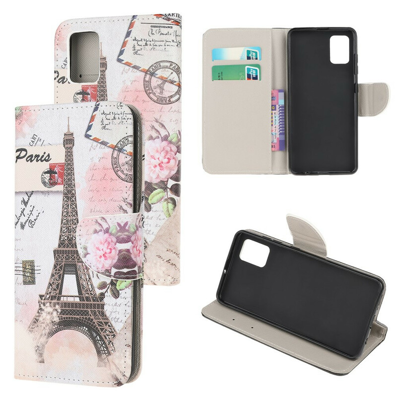 Custodia Samsung Galaxy A31 Torre Eiffel Retro