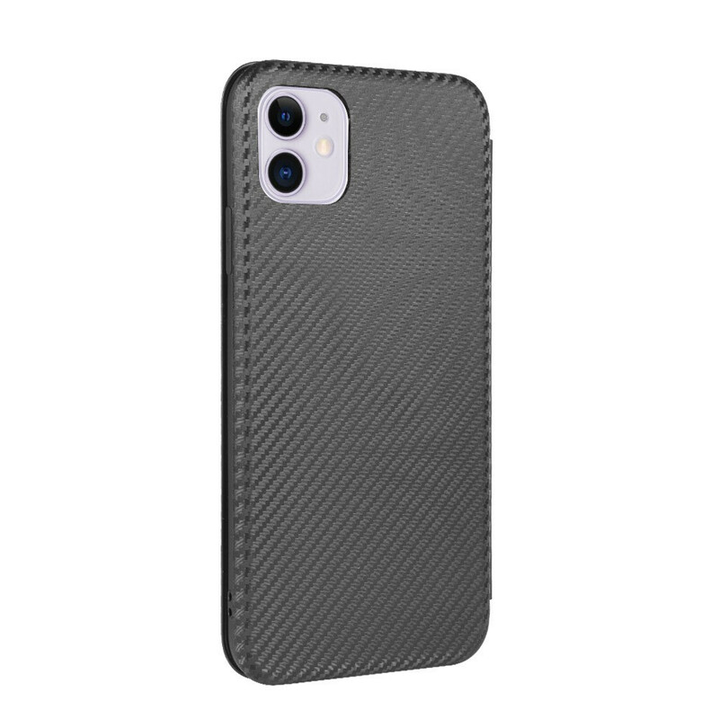 Flip Cover iPhone 12 Max / 12 Pro in fibra di carbonio