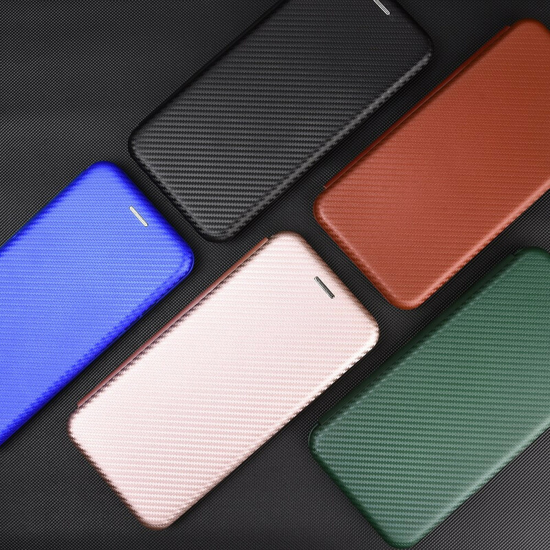 Flip Cover iPhone 12 Max / 12 Pro in fibra di carbonio