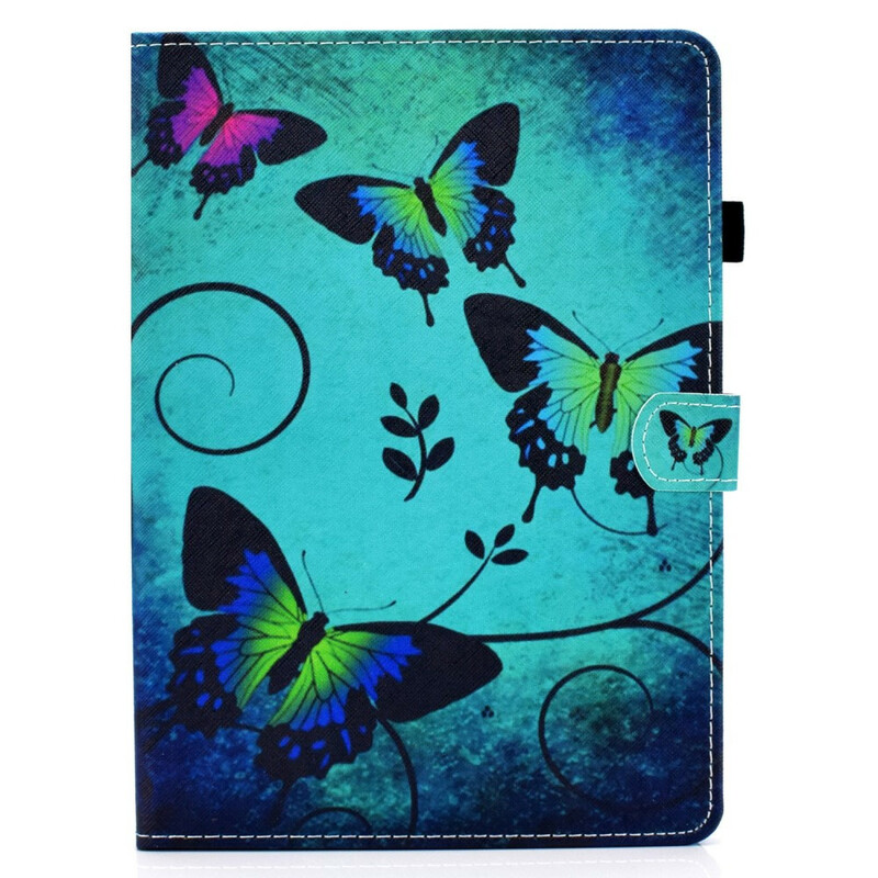 Custodia per iPad Air 10,9" (2020) con farfalle verdi