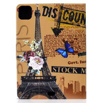 Custodia per iPad Air 10,9" (2020) con torre Eiffel floreale