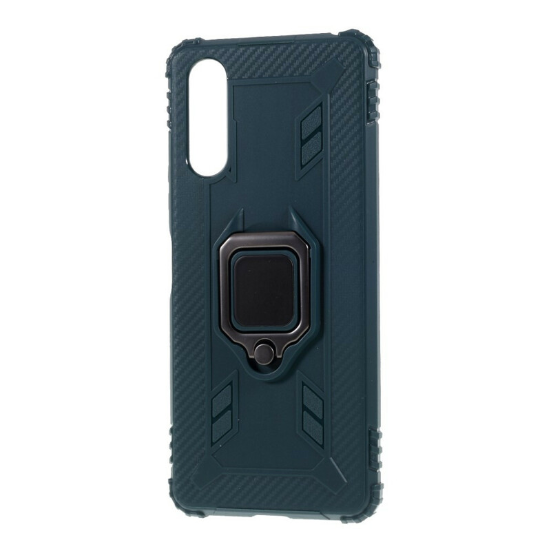 Sony Xperia 10 II Anello e cover in fibra di carbonio