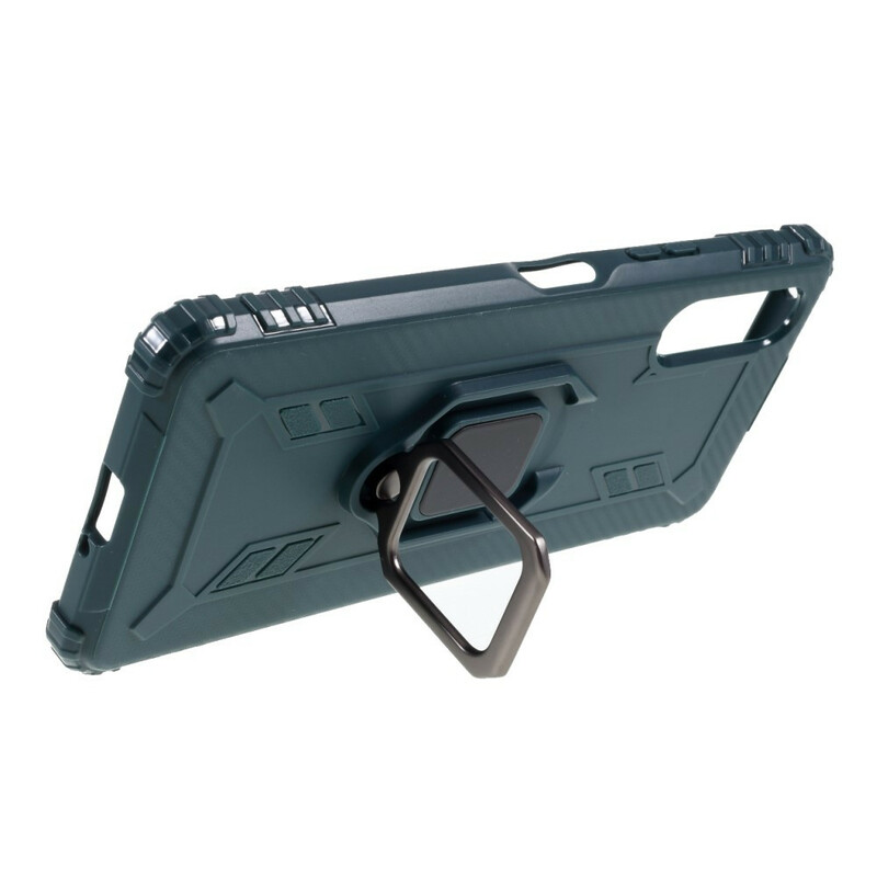 Sony Xperia 10 II Anello e cover in fibra di carbonio