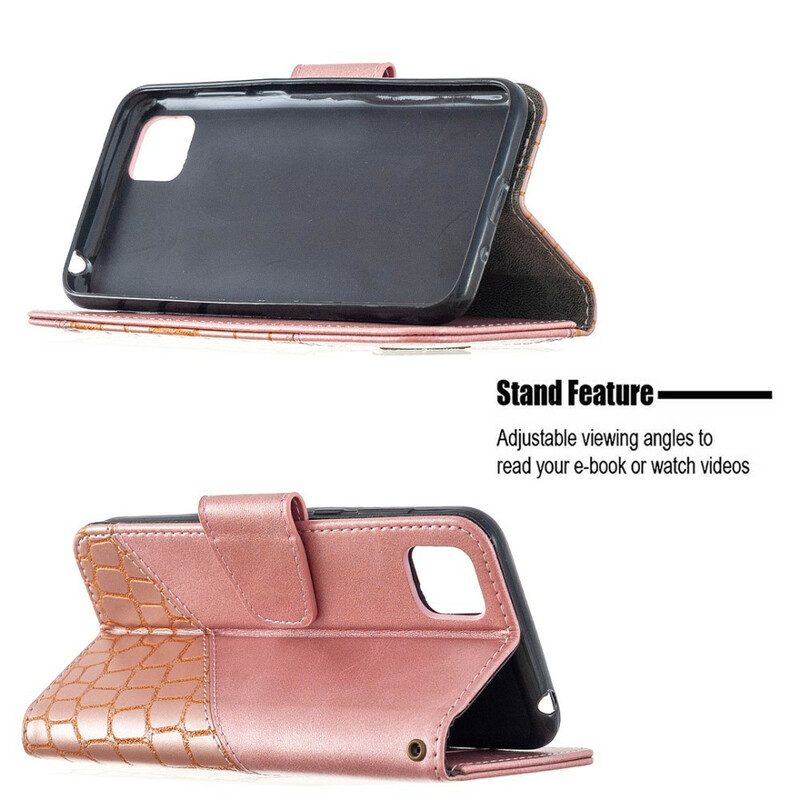 Huawei Y5p Classic Custodia in pelle di coccodrillo