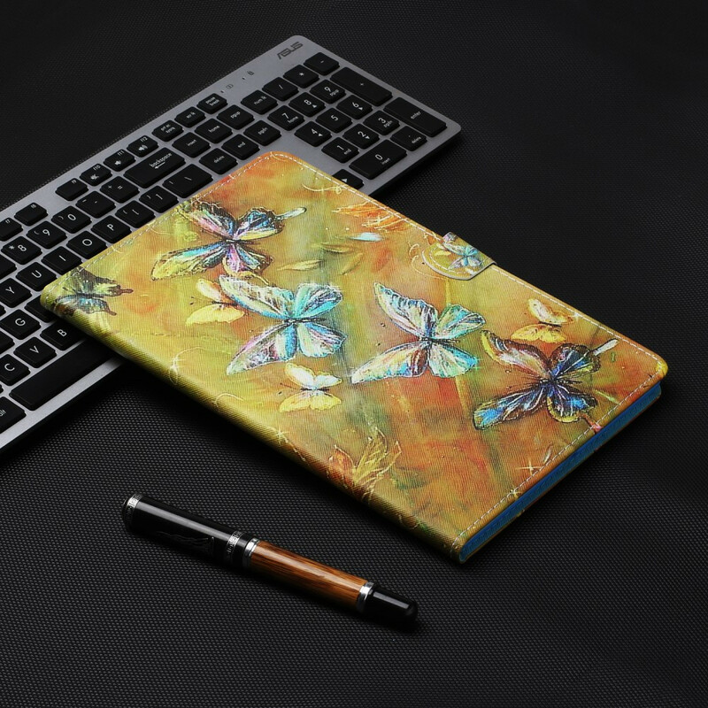 Cover per iPad 10,2" (2020) (2019) / Air 10,5" (2019) / Pro 10,5" dipinta a farfalla