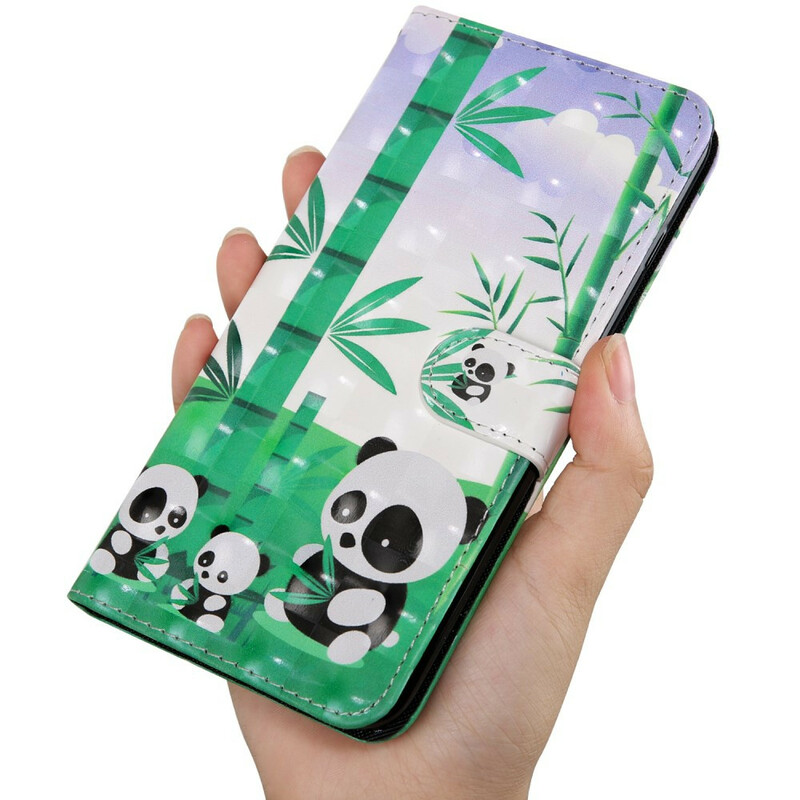 Custodia per Samsung Galaxy A10s Light Spot Pandas