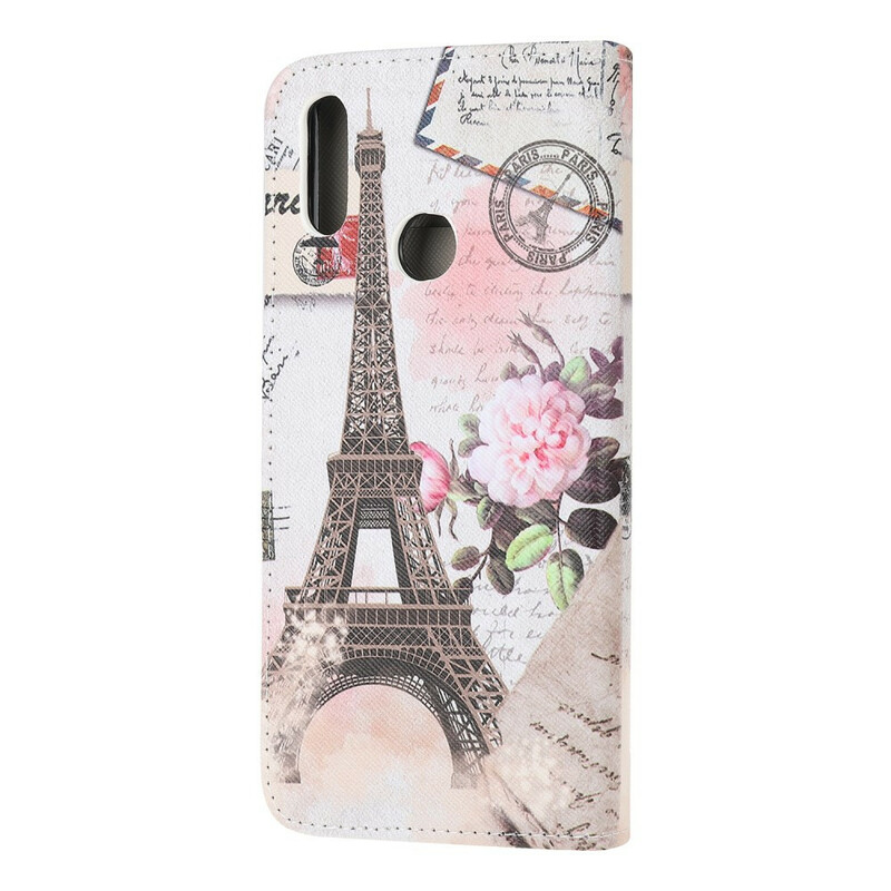 Custodia per Samsung Galaxy A10s Retro Torre Eiffel