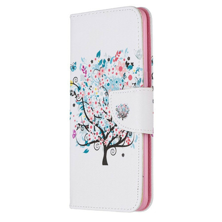 Custodia per Samsung Galaxy A10s con albero fiorito