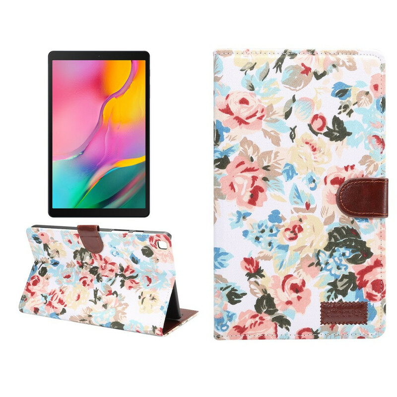 Custodia per Samsung Galaxy Tab A 8.0 (2019) Tessuto a trama rosa