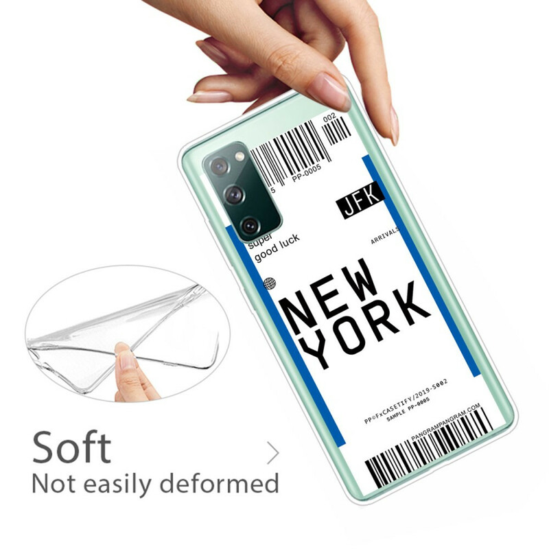 Samsung Galaxy S20 FE Case Carta d'imbarco per New York