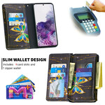 Custodia per Samsung Galaxy S20 con tasca con cerniera a farfalla