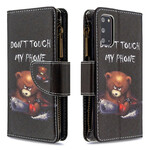 Custodia per Samsung Galaxy S20 con tasca con cerniera Bear