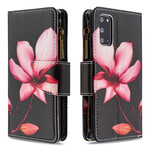 Samsung Galaxy S20 Tasca con zip Fiore