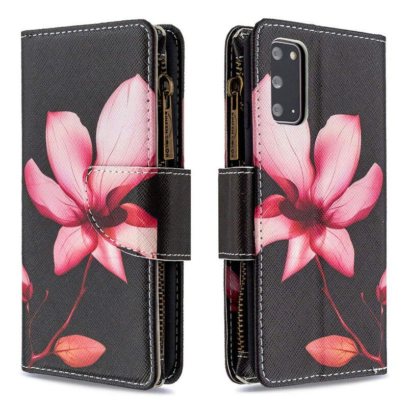 Samsung Galaxy S20 Tasca con zip Fiore