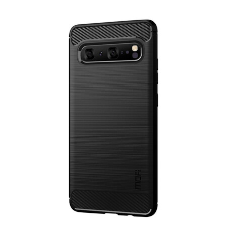 Samsung Galaxy S10 5G spazzolato in fibra di carbonio Custodia MOFI