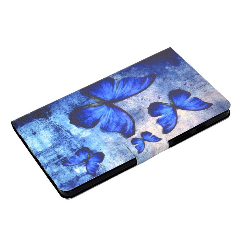 Samsung Galaxy Tab A 8.0 (2019) Custodia Farfalle Blu