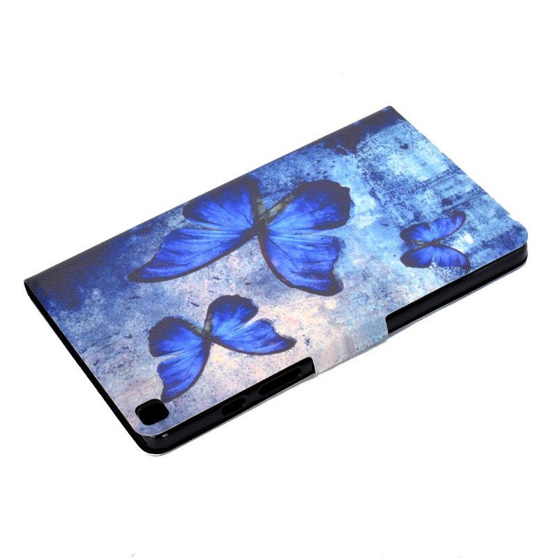 Samsung Galaxy Tab A 8.0 (2019) Custodia Farfalle Blu