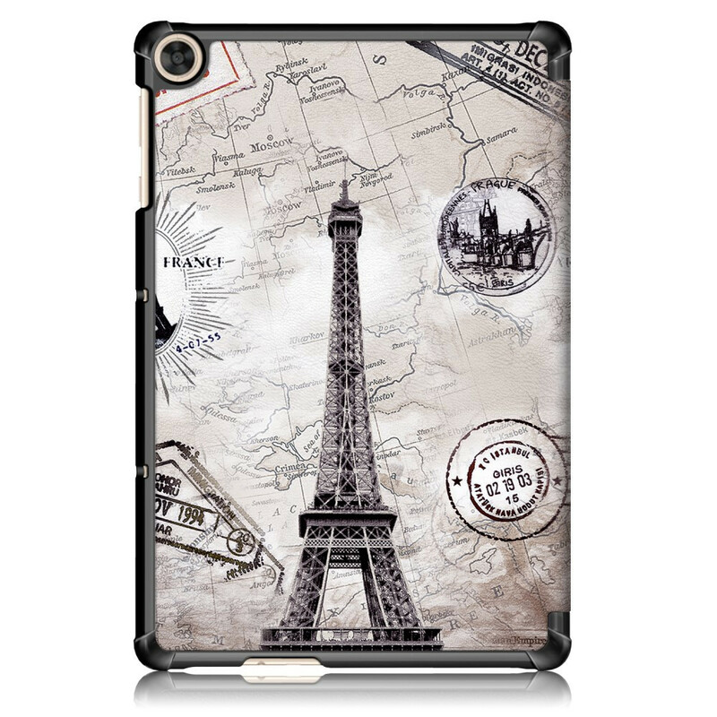 Custodia smart Huawei MatePad T 10s rinforzata Torre Eiffel Retro