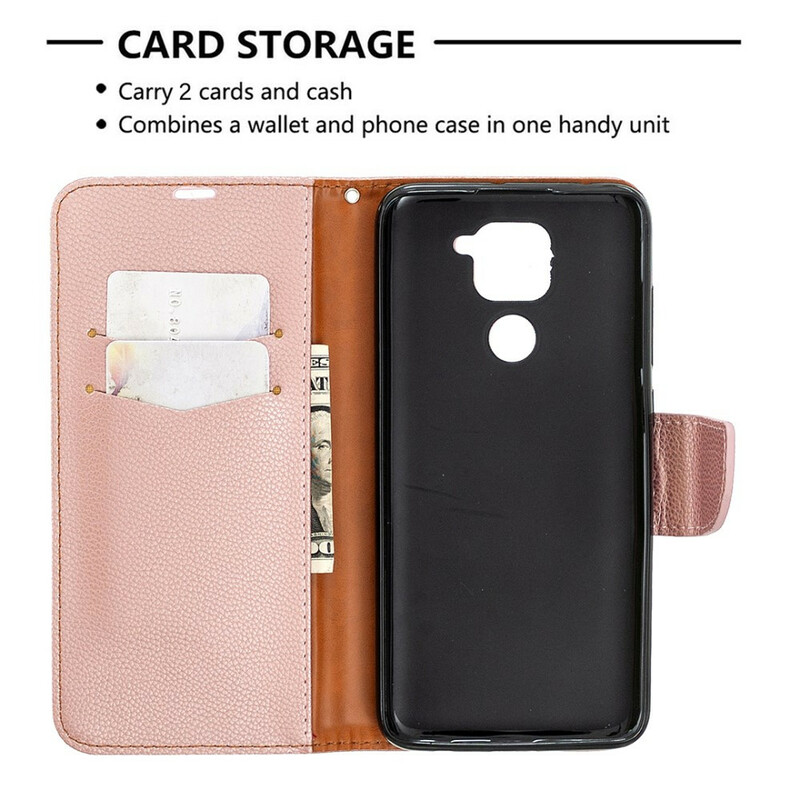 Xiaomi Redmi Note 9 Custodia Lychee Flap Oblique Xiaomi Redmi Note 9 Custodia Lychee Flap Oblique