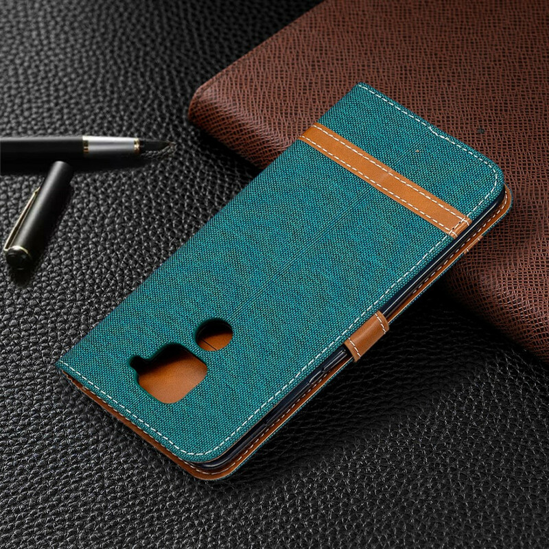 Xiaomi redmi Note 9 Custodia effetto tessuto e pelle