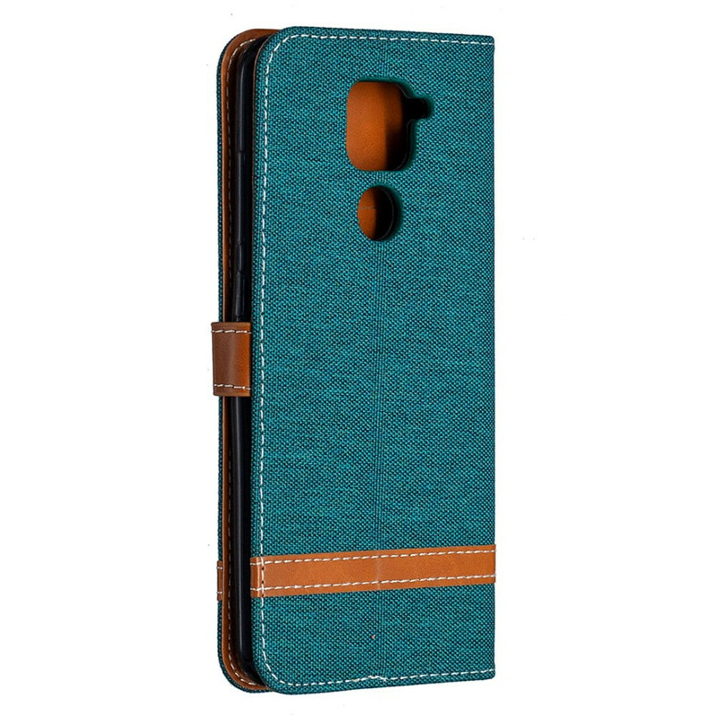 Xiaomi redmi Note 9 Custodia effetto tessuto e pelle