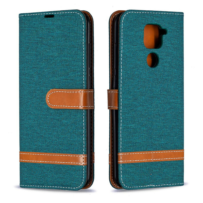 Xiaomi redmi Note 9 Custodia effetto tessuto e pelle