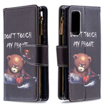 Custodia per Samsung Galaxy S20 FE con tasca con zip Orso