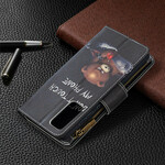Custodia per Samsung Galaxy S20 FE con tasca a zip Bear