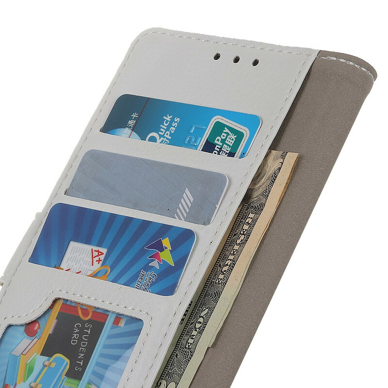 Custodia Xiaomi Redmi Note 9 Pelle Effetto Litchi Impunture