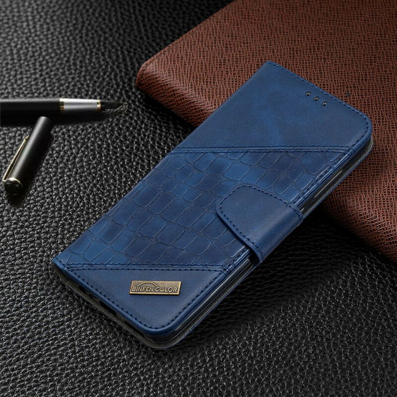 Xiaomi Redmi Note 9 Classic Custodia in pelle di coccodrillo