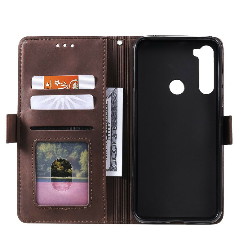 Xaiomi Redmi Note 8T Custodia bicolore in ecopelle con contorni rinforzati