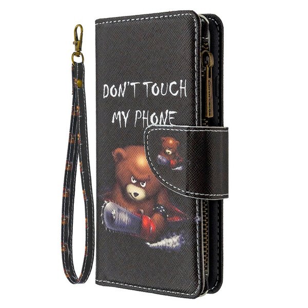 Custodia Samsung Galaxy Note 10 con zip Bear