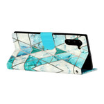 Samsung Galaxy Note 10 Custodia Marble Light Spots con Cinturino