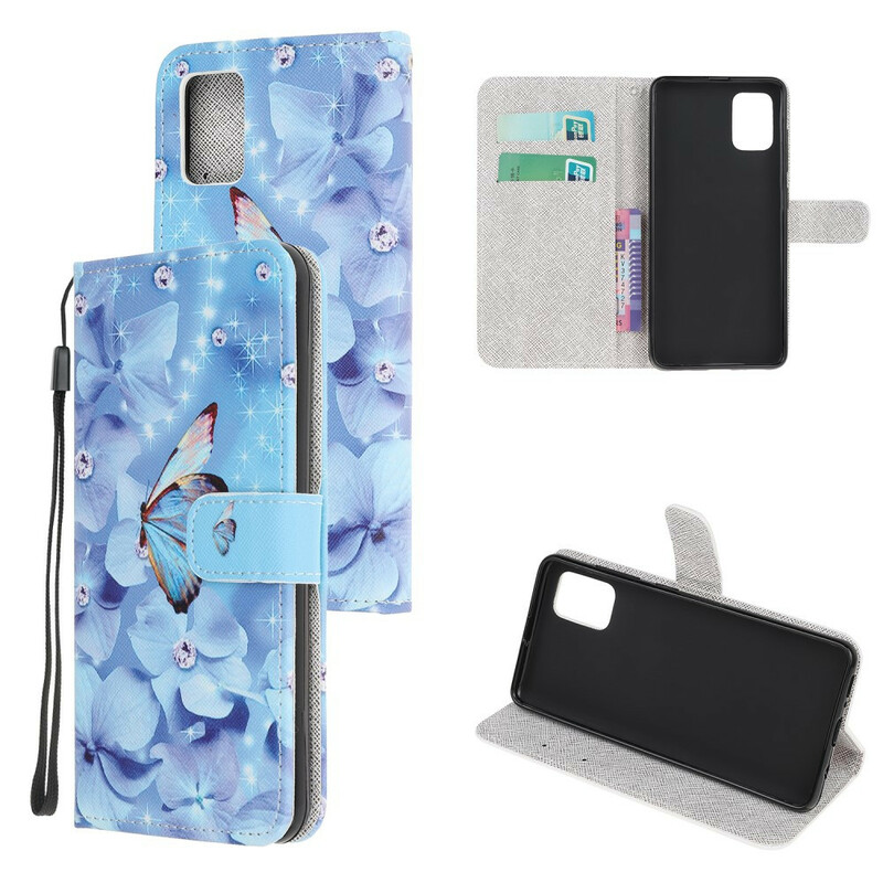 Samsung Galaxy A51 Diamond Butterfly Strap Custodia