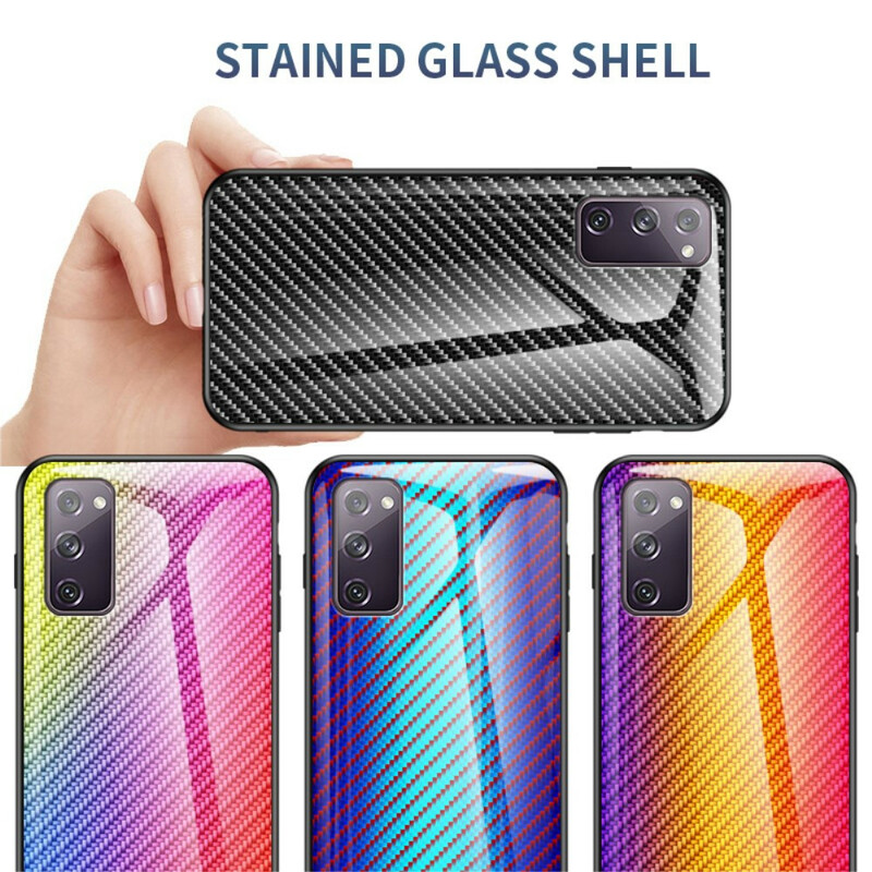 Samsung Galaxy S20 FE Custodia in vetro temperato in fibra di carbonio