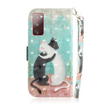 Custodia Samsung Galaxy S20 FE Friends Cats con cinturino