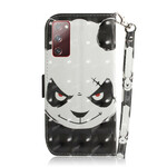 Samsung Galaxy S20 FE Custodia con cinturino con panda arrabbiato