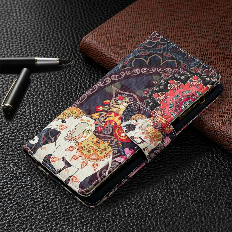 Xiaomi Poco X3 Elephant Zipper Pocket Case