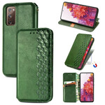 Flip Cover Samsung Galaxy S20 FE similpelle texture diamante