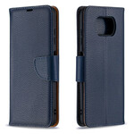 Xiaomi Poco X3 Litchi Custodia Flap Obliqua