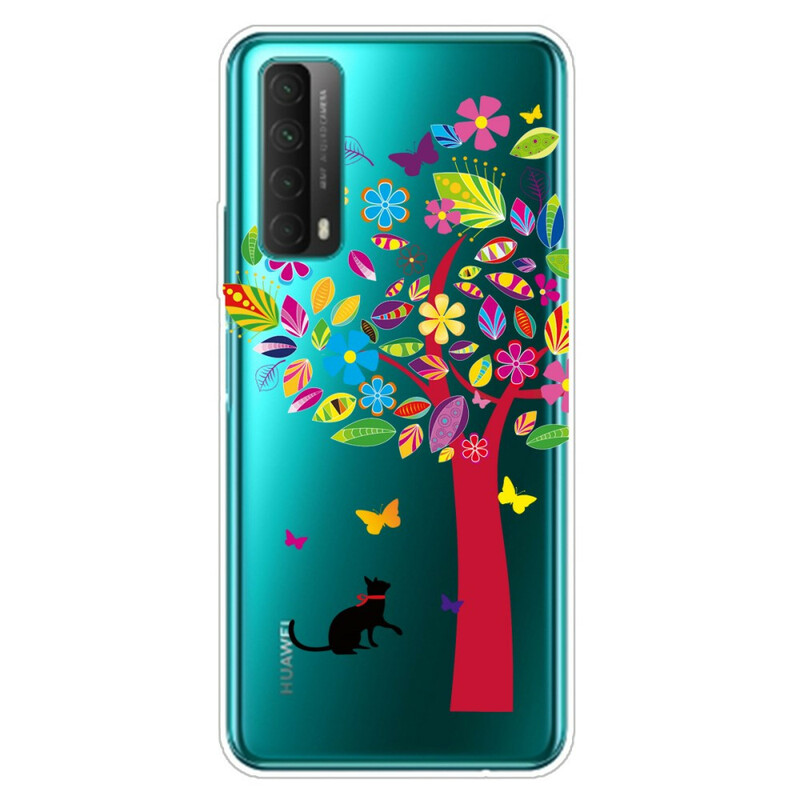 Huawei P Smart Case 2021 Gatto sotto l'albero