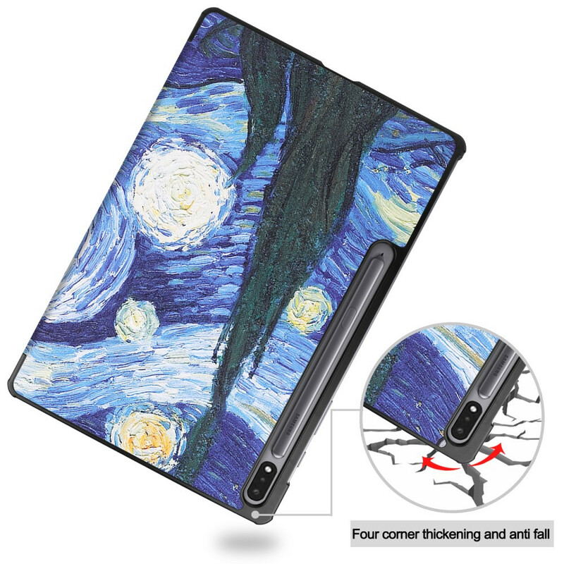 Custodia smart per Samsung Galaxy Tab S7 Plus rinforzata Van Gogh