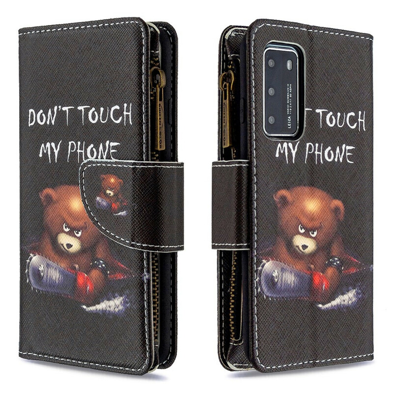 Custodia Huawei P40 Zipped Pocket Bear