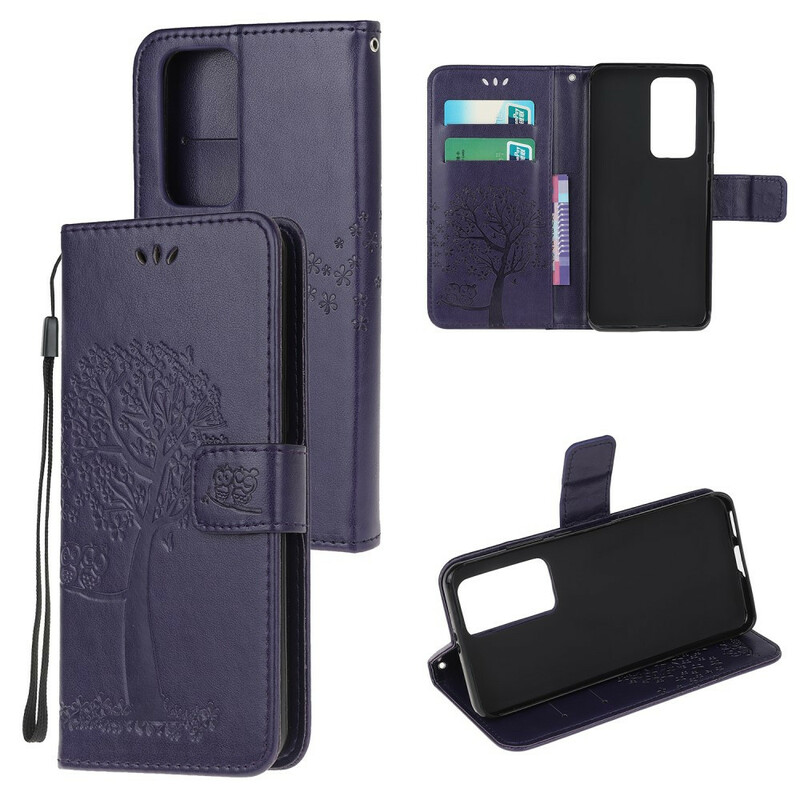 Xiaomi Mi 10T / 10T Pro Custodia con cinturino albero e gufo