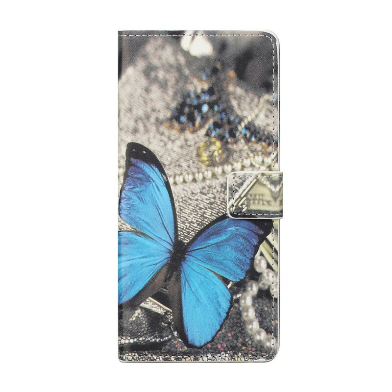 Xiaomi Mi 10T Lite Custodia a farfalla blu