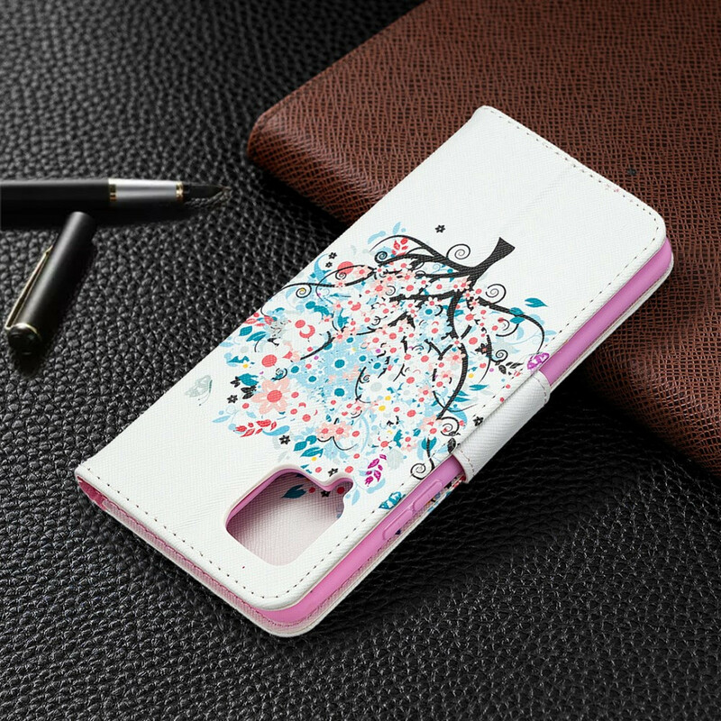Samsung Galaxy A42 5G Custodia con albero fiorito