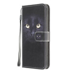 Custodia Samsung Galaxy A42 5G Black Cat Eye con cinturino
