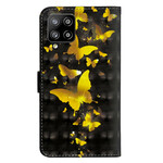 Samsung Galaxy A42 5G Custodia Farfalle gialle