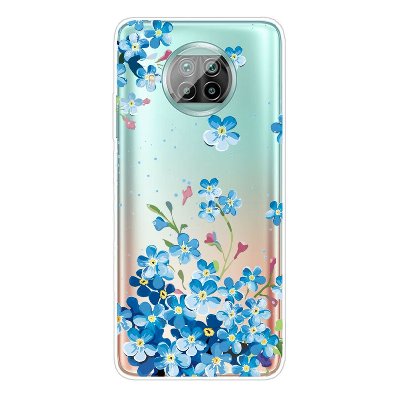 Xiaomi Mi 10T Lite Custodia Bouquet di fiori blu