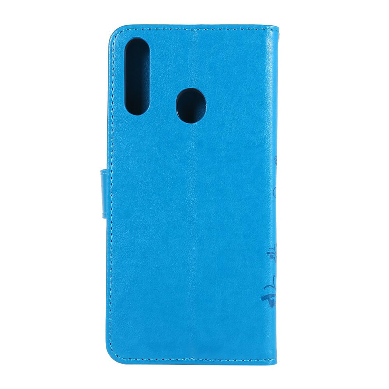 Samsung Galaxy A20s Custodia Farfalle e Fiori Samsung Galaxy A20s Custodia Farfalle e Fiori